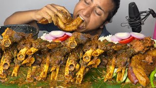 MEAT CUTTINGCOOKING amp MUKBANG SPICY PORK MEAT WITH SPICY 25KG MUTTON NALLI amp BASMTI RICE EATING [upl. by Merton]