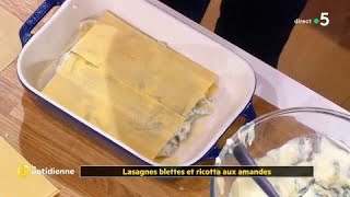 Coup dfood  Lasagne blettes et ricotta aux amandes [upl. by Renate]