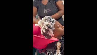 Hairstylists Reacts To 4c Silk Press reaction boxbraids hairstylist reaction haircare hair [upl. by Paradies]