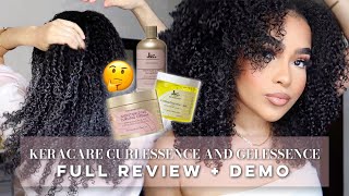 KERACARE CURLESSENCE AND GELESSENCE REVIEW  DEMO  Natural Curly Hair Products [upl. by Aonehc]