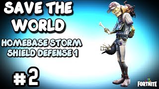 Save the World Fortnite  HOMEBASE STORM SHIELD DEFENSE 1 Walkthrough and Rewards  Part 2 Stonewood [upl. by Nodnyl381]