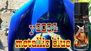 DIY repaint using samurai paint  sniper 150 flairing METALLIC BLUE moto blink [upl. by Atirec]