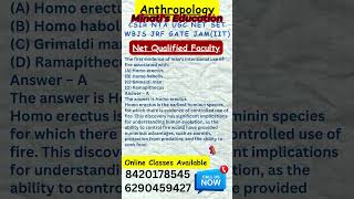 UGC NET Anthropology I Net Qualified Faculty I Online Class Available anthropology reels shorts [upl. by Lynde]