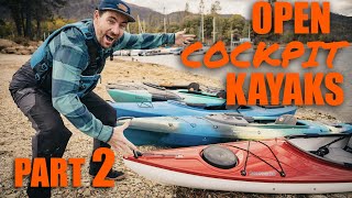 5 Open Cockpit Rec Kayaks Compared PART 2 On Water Comparison [upl. by Nnaeirual961]