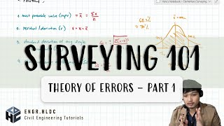 CE Board Exam Review Elementary Surveying  Theory of Errors Part 1 [upl. by Eirffej]