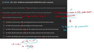 Questão FGV Um gerente disse a seus subordinados “Todos que atingirem as nossasquot [upl. by Artened]