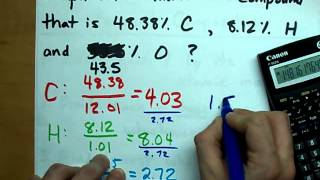 Find the Empirical Formula Given Percents [upl. by Htenay]