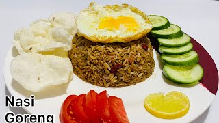 Indonesian National Food Nasi Goreng Recipe  Indonesian Fried Rice by Muno’s Kitchen [upl. by Aggappe264]