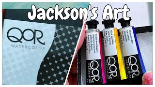 So CHEAP it was practically Free QOR Watercolor Intro Set my FIRST Order from Jacksons Arts [upl. by Seldan436]