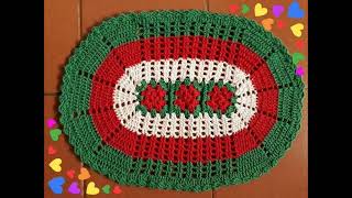 carpetas navideñas en crochet 22 tips hermosos para recrear [upl. by Adnirak]