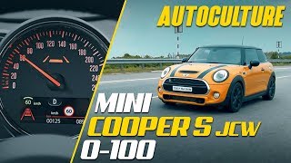 Mini Cooper S JCW  0100  Acceleration  Autoculture [upl. by Medarda]