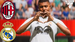 AC Milan vs Real Madrid  Mbappe vs Morata  Full Match All Goals Highlights  FIFA [upl. by Elinet935]