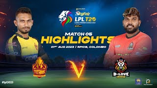 Highlights  Galle Titans vs BLove Kandy  Match 05  LPL 2023 [upl. by Nomis936]