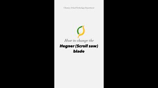 How to change the Hegner Scroll saw blade [upl. by Karim50]