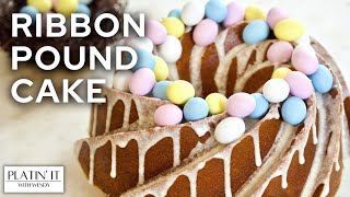 The BEST Ribbon Pound Cake  Butter Cake Recipe  Baked Favourites [upl. by Hsital39]