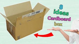 8 Brilliant Ideas to Repurpose Cardboard Box  DIY Cardboard Box [upl. by Pompea]