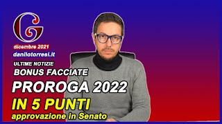 BONUS FACCIATE ultime notizie  la proroga 2022 e le 5 modifiche dalla legge di bilancio [upl. by Rairb60]