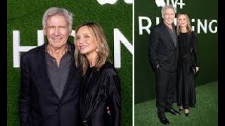 Harrison Ford 82 and wife Calista Flockhart 59 exude wedded bliss at Shrinking season [upl. by Onirefez]