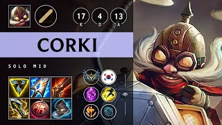 Corki Mid vs Jayce Triple Kill Legendary  KR Challenger Patch 1418 [upl. by Neerom]