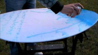 How to Paint a Skateboard Skimboard etc [upl. by Naitsirc375]