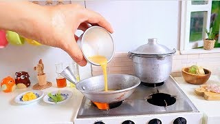 EGG FRIED RICE  MINI REAL FOOD COOKING MINIATURE COOKING  Kitchen Toy Set [upl. by Inge]