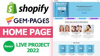 How to design a Branded Shopify Home Page Using Gempages  Gempages Tutorial 2023  Fiverr [upl. by Lock]