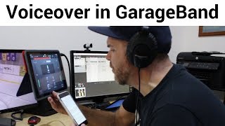 Voiceover Recording in GarageBand iOS  Using the Internal Mic  Music and iMovie Editing [upl. by Aihtenyc]