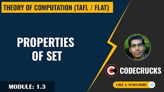 003  Properties of Set  involution  associative  Distributive TOC by Mahesh Goyani  CodeCrucks [upl. by Quintilla334]