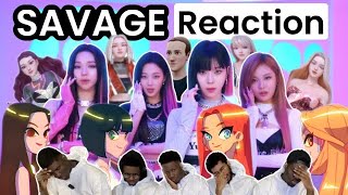 aespa 에스파 Savage MV REACTION [upl. by Ydeh]