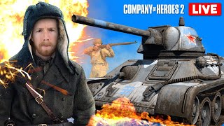 LIVE 🔴 Soviets Gone Wild 😤 Company of Heroes 2 [upl. by Arakahs730]