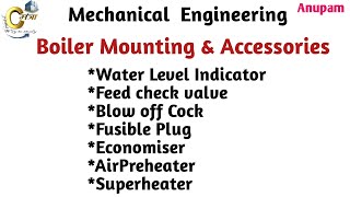 Boiler MountingampAccessoriesPower Plant engineering [upl. by Noskcire]