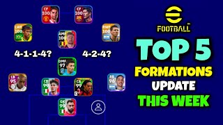 Top 5 New Formations Update In eFootball 2023  4114 Formation Available 🤔 [upl. by Oramlub]