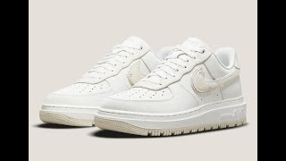 Nike Air Force 1 Low Luxe Summit White Sneakers Detailed Look [upl. by Massarelli]