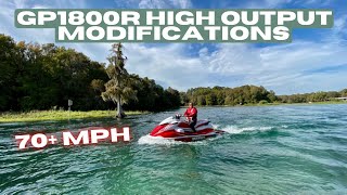 HOW TO MAKE A SLOW JETSKI FASTER GP1800R HIGH OUTPUT GOES 70 MPH [upl. by Akimert]