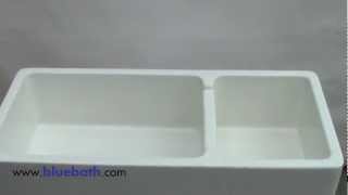 Double Bowl Fireclay Kitchen Sink AB4019 by Alfi Brand For Sale At Bluebathcom [upl. by Effie169]