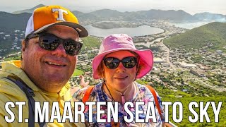 St Maarten Chair Lift to Sentry Hill Amazing Overlook  Exploring Philipsburg Beachfront amp Lunch [upl. by Ettenuj466]