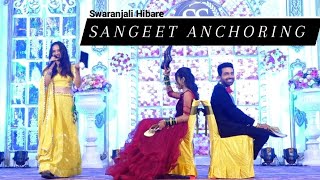 ❤️Sangeet Anchoring  संगीत संचालन ✨🎤  Swaranjali Hibare [upl. by Travax]