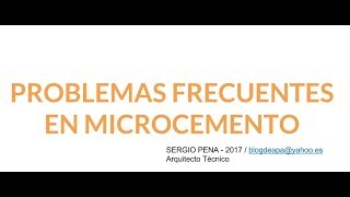 Microcemento  Problemas frecuentes [upl. by Newlin722]