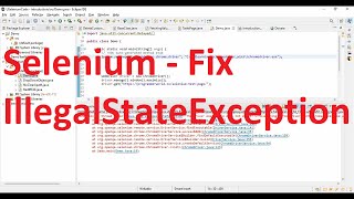 How to resolve “javalangIllegalStateException The driver executable does not exist” in Selenium [upl. by Cooperman]