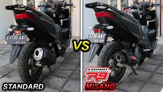 Perbandingan Suara Knalpot Standard vs R9 Misano Honda Vario 160 [upl. by Tiffy]