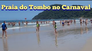 Praia do Tombo na semana de Carnaval em Guarujá [upl. by Latsryk]