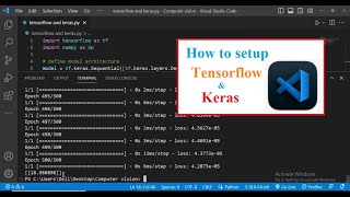 how to setup keras and tensorflow in vs code using python [upl. by Cherianne945]