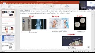 Biomaterials Types by Prof Seeram [upl. by Ariec302]