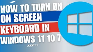 How to enable on screen keyboard in windows [upl. by Allare362]