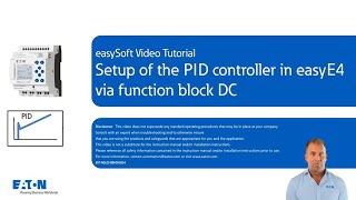 Setup of the PID controller in easyE4 via function block DC [upl. by Moina]