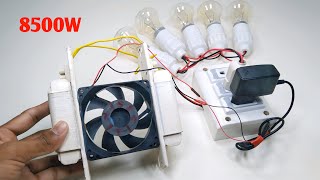 Self 8500W Ac 220V Free Energy Generator Light Bulb Electricity Making Colling Fan amp 2 Ballaster [upl. by Anoet569]