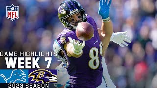 Detroit Lions vs Baltimore Ravens Game Highlights  NFL 2023 Week 7 [upl. by Annayk432]