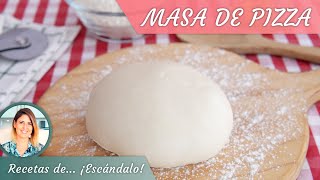 MASA DE PIZZA con trucos para amasarla y dejarla fina o esponjosa [upl. by Ielirol]