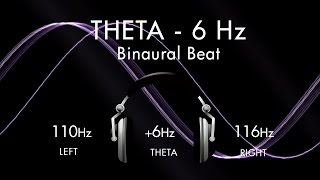 The Theta Auto suggestion Wave  1hr Pure Binaural Beat Session at 6Hz Intervals [upl. by Arehahs219]