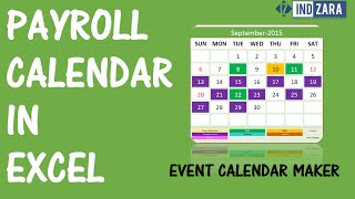 Payroll Calendar using Event Calendar Maker Excel Template [upl. by Clementina]